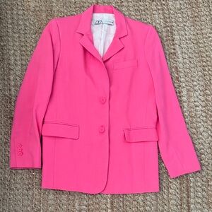 RARE Zara Vibrant Pink Women's Blazer size xs